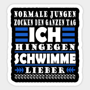 Schwimmen Wassersport Männer Kraulen Spruch Sticker